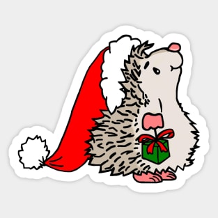 Santa Hedgehog Sticker